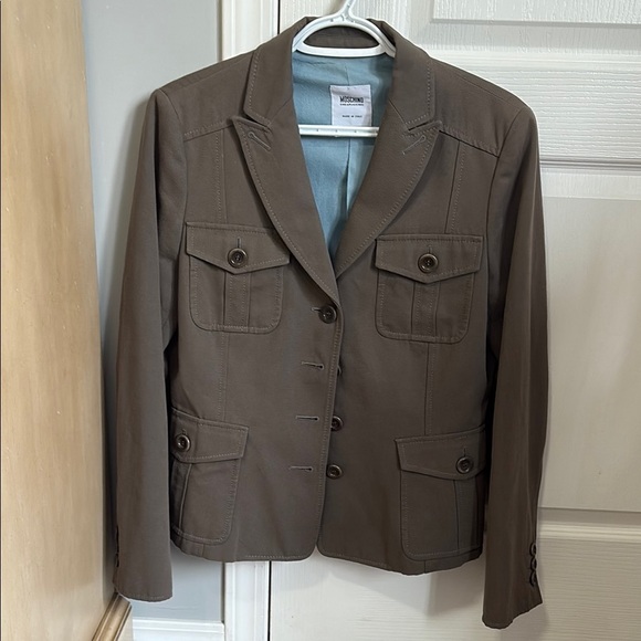 Moschino Brown Blazer Structured Suit Jacket - Picture 1 of 5